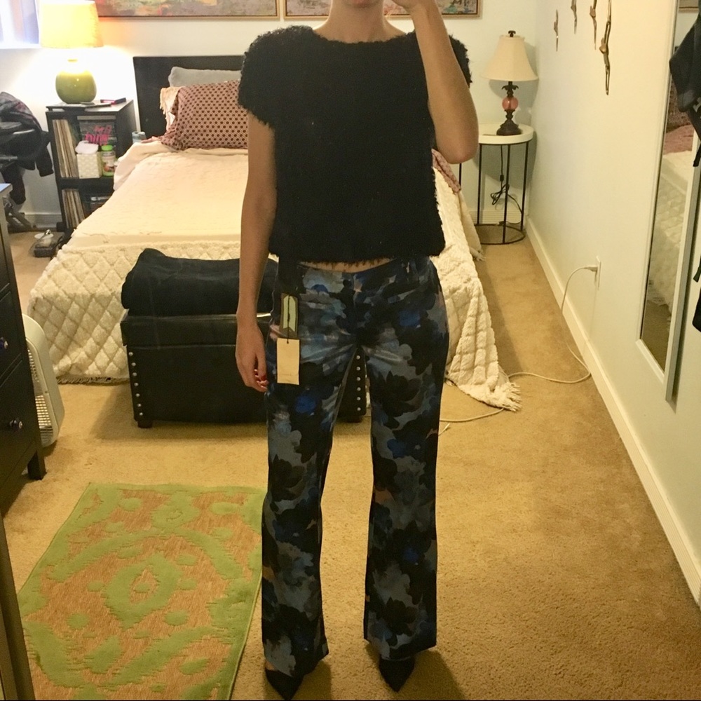 Anthropologie Floral Print Pant